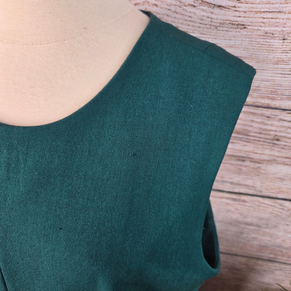 MM LaFleur Green Sleeveless Sheath Dress Womens 16 Forest Green - Picture 5 of 8